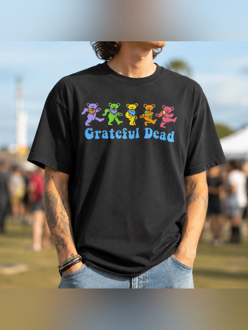 Grateful Dead Official Merchandise Dancing Bears Blac… - Gem